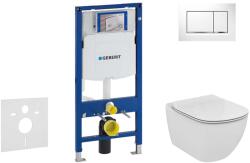 Geberit Duofix - Ideal Standard Tesi fali WC és ülőkés szett, Sigma30 gombok, Aquablade, SoftClose, fehér/fényes króm, fehér/fényes króm 111.300. 00.5 NU5 (111.300.00.5 NU5)
