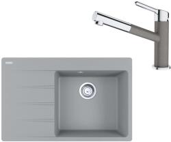 Franke Készletek - G227 szett, illatos mosogató CNG 611-78 TL/7 és keverő FC 3055.084, szürke kő/króm 114.0650. 831 (114.0650.831)