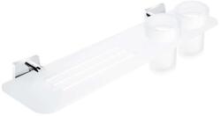 Nimco Keira - IXI polc maratott lyukakkal, 500 mm, üvegekkel, matt üveg/króm KE X350-58DW-26 (KE X350-58DW-26)