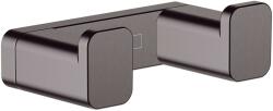 Hansgrohe AddStoris - Dupla horog, csiszolt fekete króm 41755340 (41755340)