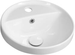 SAPHO Mosdókagylók - Mosdókagyló, 38 cm átmérőjű, túlfolyóval, csapfurattal, fehér színű TU0652 (TU0652)