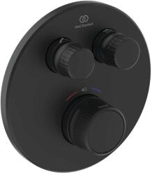 Ideal Standard CeraTherm Navigo - Termosztatikus rejtett zuhanykeverő 2 készülékhez, selyemfekete színben A7296XG (A7296XG)