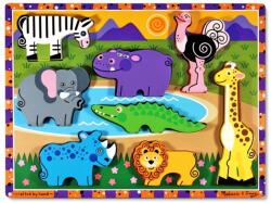 Melissa & Doug Puzzle lemn in relief Safari Melissa and Doug (000772037228) Puzzle