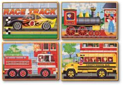 Melissa & Doug Set 4 puzzle lemn in cutie Vehicule Melissa and Doug (000772037945) Puzzle