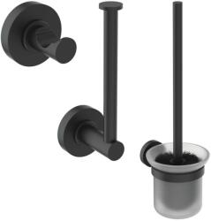 Ideal Standard IOM - Fürdőszobai tartozék készlet, matt üveg/fekete A9246XG (A9246XG)