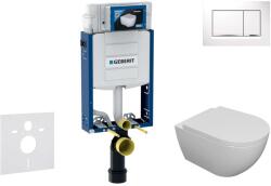 Geberit Kombifix - Készlet fali beépítéshez, Oudee WC és softclose ülőkével, Sigma30 gomb, fehér/króm SANI15CA3102 (SANI15CA3102)