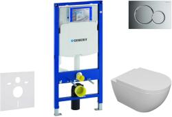 Geberit Duofix - Falra szerelhető szett, Oudee WC és softclose ülés, Sigma01 gomb, fényes króm, fényes króm SANI11CA1100 (SANI11CA1100)