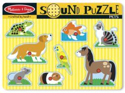 Melissa & Doug Puzzle de lemn cu sunete Animale de companie Melissa and Doug (000772007306) Puzzle