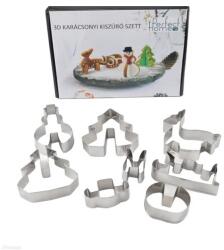 Perfect Home Set de Forme pentru Biscuiți 3D de Crăciun 8 Forme Diferite