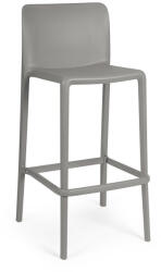 Bizzotto Set 4 scaune bar polipropilena gri Chloris 48x44x102 cm (0650052)