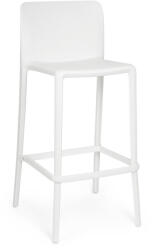 Bizzotto Set 4 scaune bar polipropilena alba Chloris 48x44x102 cm (0650050)