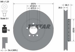 TEXTAR Disc frana TEXTAR PRO+ 92266125 (92266125)