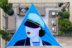  Napvitorla árnyékoló design 3x3M Marine blue (MNV-006)