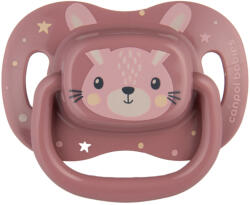 CANPOL BABIES Suzeta silicon simetrica Animale dragute 0-6m 1buc roz (34-924_PIN)