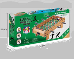 Flippy Masa de Fotbal cu Teren si 18 Jucatori Flippy, 6 Manere, cu Tablou pentru Scor, din Metal, Lemn si ABS, 60.5 x 30.5 x 18.5 cm, cu Picioare, pentru copii adulti (teo-125744)