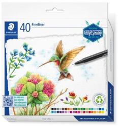 STAEDTLER Tűfilc készlet, 0, 3 mm, STAEDTLER "Triplus 334 Design Journey", 40 különböző szín (TS334C40C) - jatekotthon