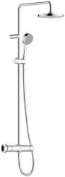 Hansa Sistem de dus Hansa Basic, aparent, termostat, 200 mm, 1 functie, crom, 55350110 (55350110) (55350110)