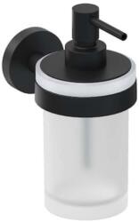 Jika Mio Style dozator săpun 200 ml negru-sticlă H3832F27161001 (H3832F27161001) | Jika Dozator sapun baie Jika Mio Style, pe perete, metal, sticla, 200 ml, mat, negru (H3832F27161001) (H3832F27161001)