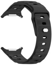 GIGAPACK Samsung Galaxy Watch Ultra eSIM 47mm (SM-L705) pótszíj (egyedi méret, szilikon, légáteresztő, 3d) fekete (GP-163501)