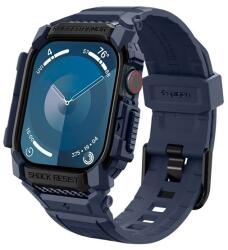 Spigen Apple Watch Series 10 46mm rugged armor pro pótszíj (egyedi méret, szilikon, ütésálló + szilikon keret) sötétkék (ACS08606)
