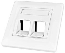 Schrack Priză de date ascunsă pentru 2 module (45°), goală, RAL9010 (HSED02UW2S)