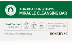Some By Mi AHA∙BHA∙PHA 30 Days Miracle hidratáló tisztító szappan zsíros és problémás bőrre 106 g