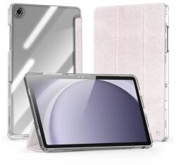 Dux Ducis Samsung Galaxy Tab A9 Plus WIFI (SM-X210) unid tok, textil hatású (aktív flip, asztali tartó) rózsaszín (GP-162943)