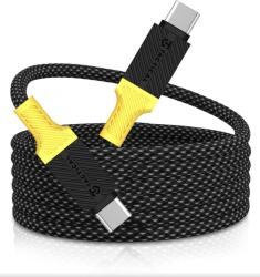 TACTICAL Taktikai MagRope USB-C/USB-C 1m Fekete/sárga (8596311256523)