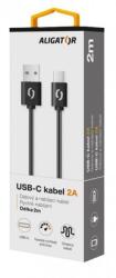 ALIGATOR Adatkábel 2A USB-C 2 m fekete (DAKA009)