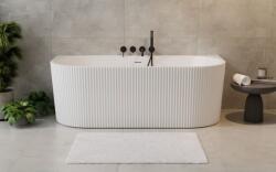 Besco Leya cadă de perete 149.5x75 cm ovală alb #WAS-150-LBI (#WAS150LBI)