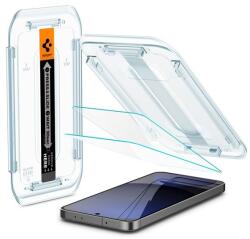 Spigen Samsung Galaxy S24 FE (SM-S721) ez fit hd képernyővédő üveg 2db (tokbarát, ultravékony, 9h + segédkeret) átlátszó (AGL08729)