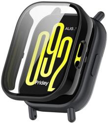 GIGAPACK Xiaomi Redmi Watch 5 Lite műanyag keret (bumper, ütésállóság + kijelzővédő üveg) fekete (GP-164080)