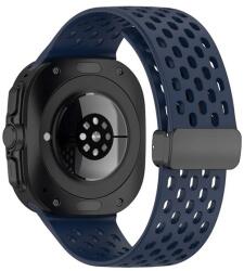 GIGAPACK Samsung Galaxy Watch Ultra 47mm (SM-L705) pótszíj (egyedi méret, szilikon, lyukacsos, légáteresztő) sötétkék (GP-163516)