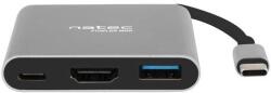 NATEC multiport adapter Fowler MINI USB-C PD, USB 3.0, HDMI 4K (NMP-1607)