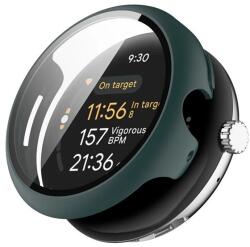 GIGAPACK Google Pixel Watch 3 45mm műanyag keret (bumper, ütésállóság + kijelzővédő üveg) sötétzöld (GP-164104)