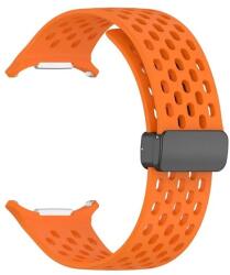GIGAPACK Samsung Galaxy Watch Ultra 47mm (SM-L705) pótszíj (egyedi méret, szilikon, légáteresztő) narancssárga (GP-163514)