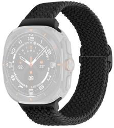 GIGAPACK Samsung Galaxy Watch Ultra eSIM 47mm (SM-L705) pótszíj (egyedi méret, textil, szőtt minta) fekete (GP-163529)