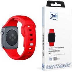 3mk szilikon óraszíj Apple 42/44/45/45/49 mm-es karórához Piros (5903108565837)