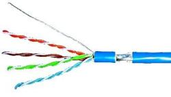 Schrack F/UTP kábel F/UTP Cat. 5e 4x2xAWG24, LS0H köpeny kék, doboz 305m (HSEKF424H1)