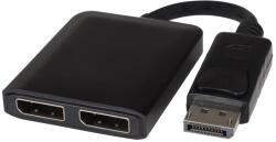 PremiumCord DisplayPort adapter - 2x DisplayPort, kiterjesztés tükrözés, 4K*2K@30Hz (kportad17)