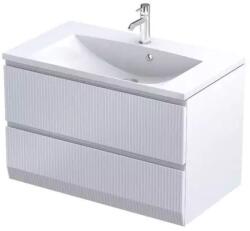 Oristo Brylant dulap 79.6x45.5x50 cm sub chiuveta pe perete alb OR36-SD2S-80-2R (OR36SD2S802R)