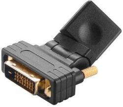 Akasa - Szögletes DVI-D HDMI adapter HDMI-re (AK-CBHD16-BK)
