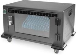 ASSMANN töltőkocsi, 14", USB-C, elektronikus PIN zár, 16 töltőalap, ventilátor, 384 x 550 x 375 mm, fekete színű (DN-45007)