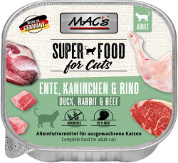 MAC's 32x100g MAC's Cat Kacsa, nyúl & marha tálcás nedves macskatáp