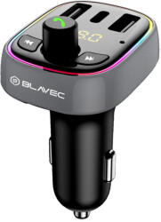 Blavec FM Transmitter Flash TR-03 MP3, Bluetooth - 2xUSB + Type C - PD 30W QC3.0 18W (TFMFTR03-B) fekete