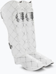 Top King Chain Semi Leather fehér/ezüst sípcsont- és lábfejvédők