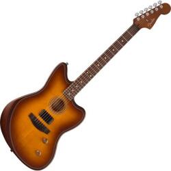 Fender Acoustasonic Standard Jazzmaster RW Honey Burst elektro-akusztikus gitár