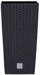 Prosperplast Ghiveci RATO SQUARE + insert antracit 24cm