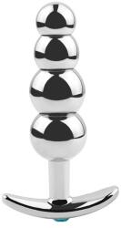 SESSO Dildo metalic 4 Beads M Silver Dildo