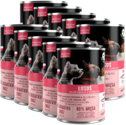 Pet Republic PetRepublic darabok lazacos mártásban 10x400g kutyáknak